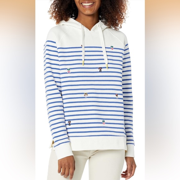 NWT Joules Rowley Embroidered Hoodie in “Blue Dogs Stripe” - Picture 2 of 16